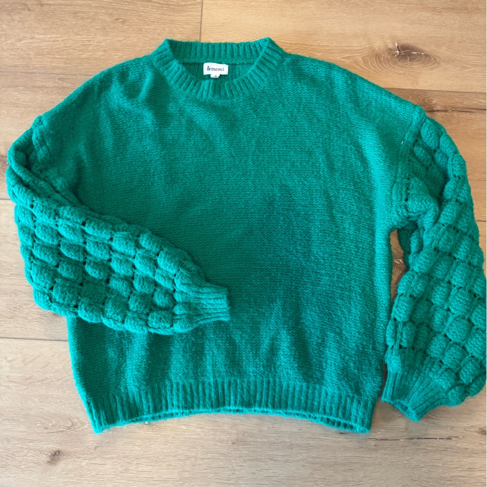 Green Crew Neck Sweater